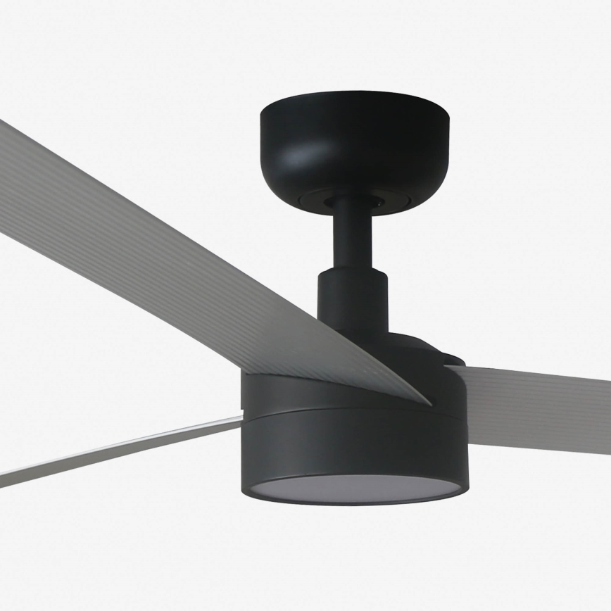 FARO 34287WT1S - Dæmpbar LED-loftventilator CRUISER XL, LED 18 W, 230 V, 2700/3000/4000 K, Ø 160 cm, grå/sort, Wi‑Fi (Tuya) + fjernbetjening