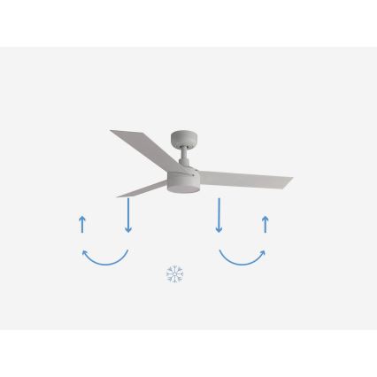 FARO 34288-1TW - LED ventilator dæmpbar CRUISER S LED/20W/230V diameter 106 cm 2700/4000/6500K + fjernbetjening