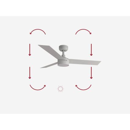 FARO 34288-1TW - LED ventilator dæmpbar CRUISER S LED/20W/230V diameter 106 cm 2700/4000/6500K + fjernbetjening
