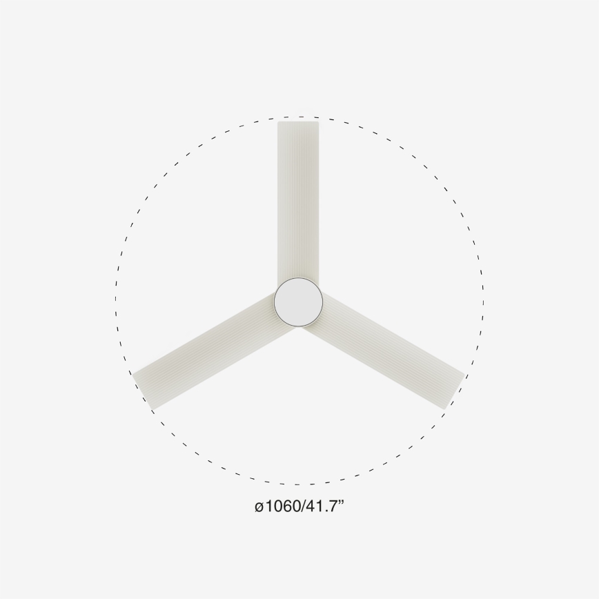 FARO 34288-1TW - LED ventilator dæmpbar CRUISER S LED/20W/230V diameter 106 cm 2700/4000/6500K + fjernbetjening