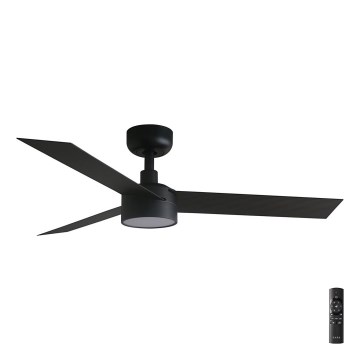 FARO 34289-1TW - LED loftventilator dæmpbar CRUISER S LED/18W/230V 2700/4000/6500K diameter 106 cm sort + fjernbetjening
