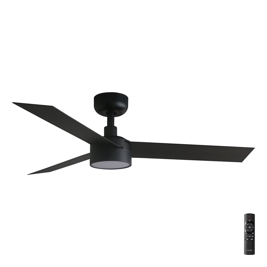 FARO 34289-1TW - LED loftventilator dæmpbar CRUISER S LED/18W/230V 2700/4000/6500K diameter 106 cm sort + fjernbetjening