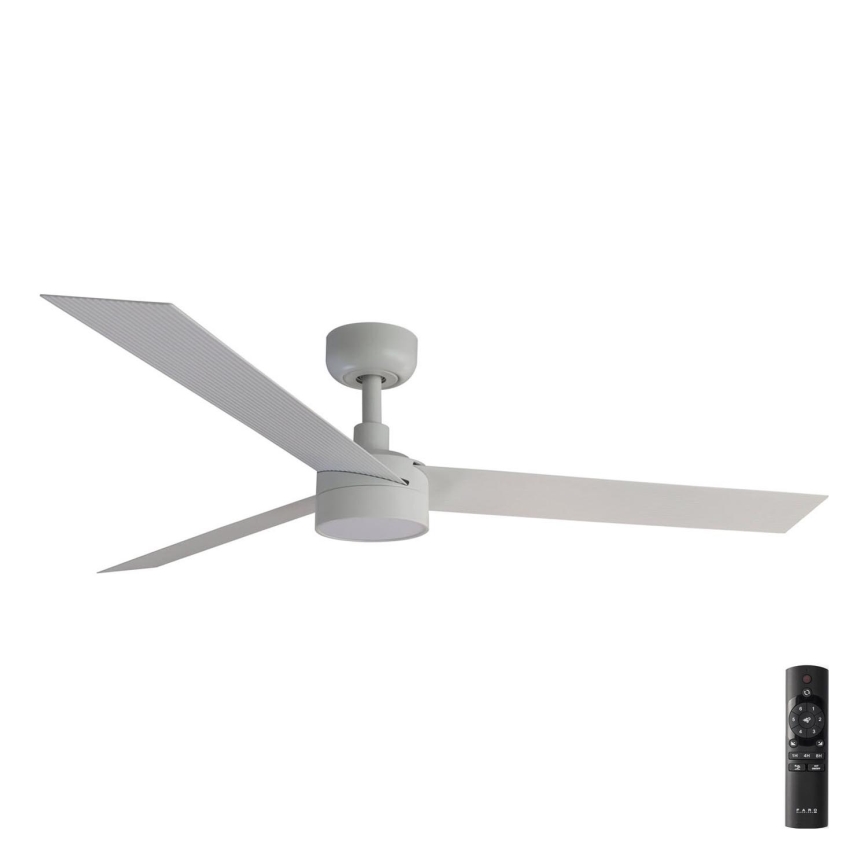 FARO 34290-1TW - LED ventilator dæmpbar CRUISER LED/20W/230V 2700/4000/6500K diameter 132 cm hvid + fjernbetjening