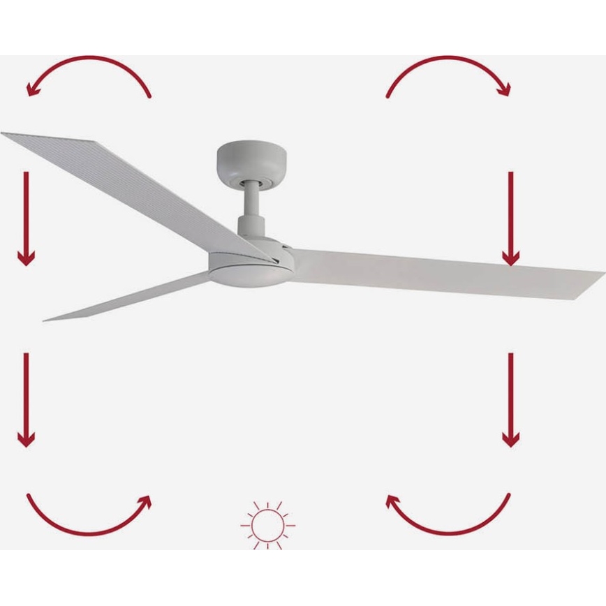 FARO 34290WP - Loftventilator CRUISER L hvid diameter 132 cm SMART + fjernbetjening