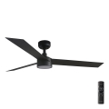 FARO 34291-1TW - LED loftventilator dæmpbar CRUISER LED/20W/230V 2700/4000/6500K diameter 132 cm sort + fjernbetjening