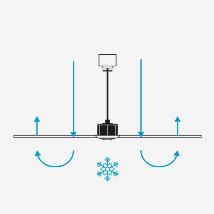 FARO 34291WT1S - LED-dæmpbar loftventilator CRUISER L LED/18W/230V 2700/3000/4000K Ø 132 cm sort Wi-Fi Tuya + fjernbetjening