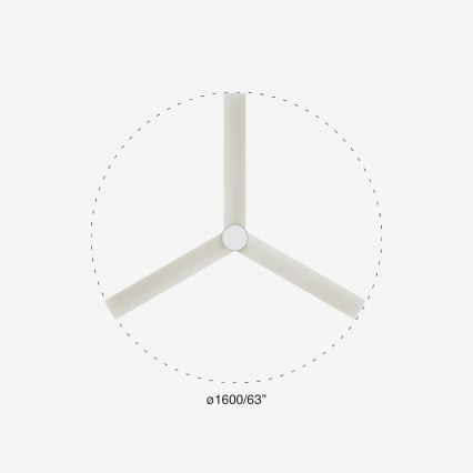 FARO 34292-1TW - LED Dæmpbar ventilator CRUISER LED/20W/230V 2700/4000/6500K diameter 160 cm hvid + fjernbetjening