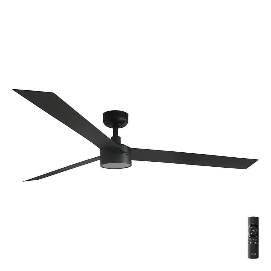 FARO 34293-1TW - LED loftventilator dæmpbar CRUISER XL LED/18W/230V 2700/4000/6500K diameter 160 cm sort + fjernbetjening