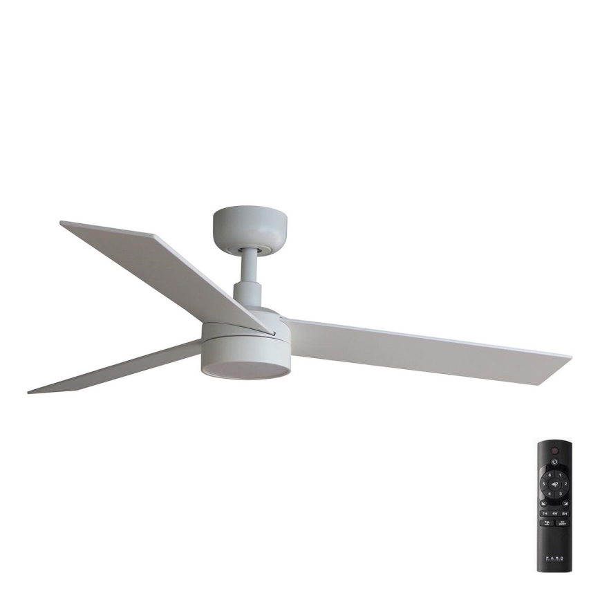 FARO 34295-1TW - LED loftventilator dæmpbar RUDDER S LED/18W/230V 2700/4000/6500K diameter 106 cm hvid + fjernbetjening