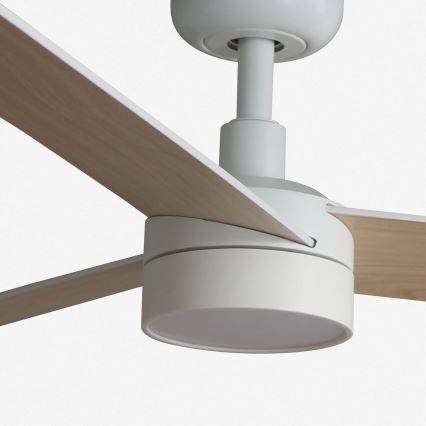 FARO 34295WT-1TW - LED loftventilator dæmpbar RUDDER S LED/18W/230V 2700/4350/6000K hvid/beige diameter 106 cm Wi-Fi Tuya + fjernbetjening