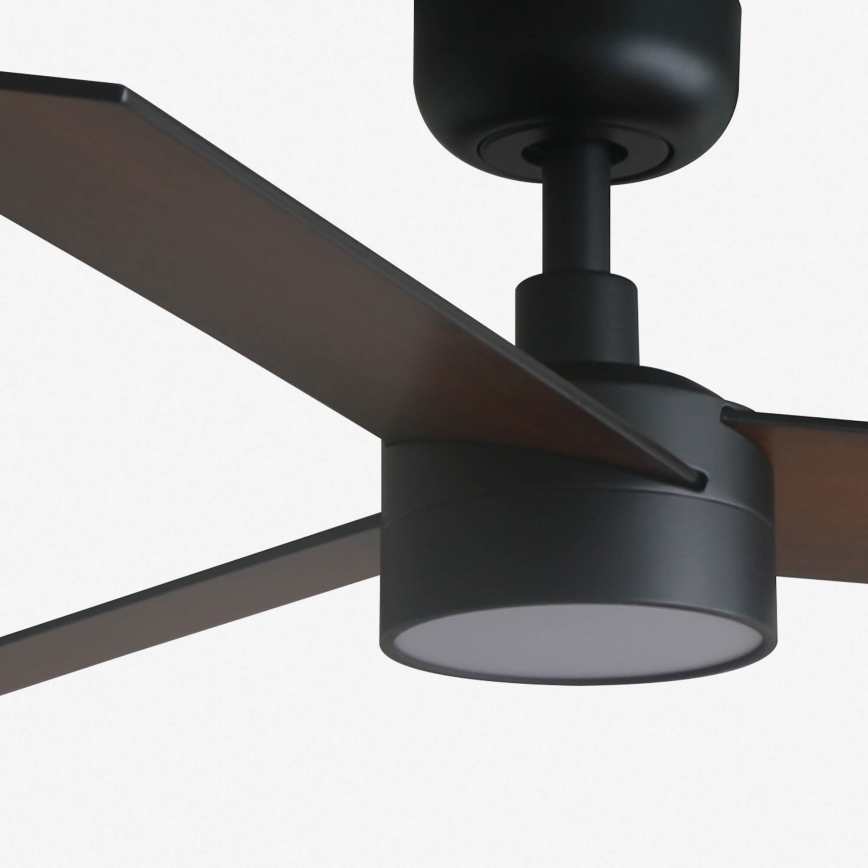 FARO 34296-1TW - LED loftventilator dæmpbar RUDDER S LED/18W/230V 2700/4000/6500K diameter 106 cm sort + fjernbetjening