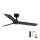 FARO 34296WP - Loftventilator RUDDER S sort diameter 106 cm SMART + fjernbetjening