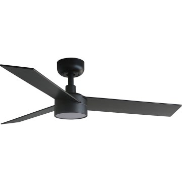 FARO 34296WT-1TW - LED loftventilator dæmpbar RUDDER S LED/18W/230V 2700/4350/6000K sort/brun diameter 106 cm Wi-Fi Tuya + fjernbetjening