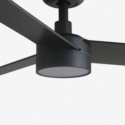 FARO 34296WT-1TW - LED loftventilator dæmpbar RUDDER S LED/18W/230V 2700/4350/6000K sort/brun diameter 106 cm Wi-Fi Tuya + fjernbetjening