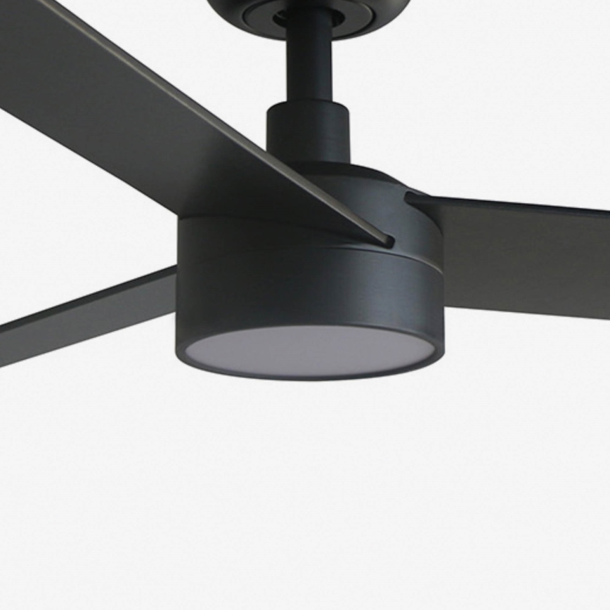 FARO 34296WT-1TW - LED loftventilator dæmpbar RUDDER S LED/18W/230V 2700/4350/6000K sort/brun diameter 106 cm Wi-Fi Tuya + fjernbetjening