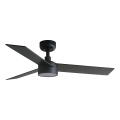 FARO 34296WT1S - LED-dæmpbar loftventilator RUDDER S LED/18W/230V 2700/3000/4000K Ø 106 cm brun/sort Wi-Fi Tuya + fjernbetjening