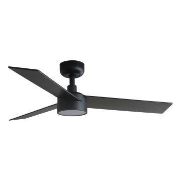 FARO 34296WT1S - LED-dæmpbar loftventilator RUDDER S LED/18W/230V 2700/3000/4000K Ø 106 cm brun/sort Wi-Fi Tuya + fjernbetjening
