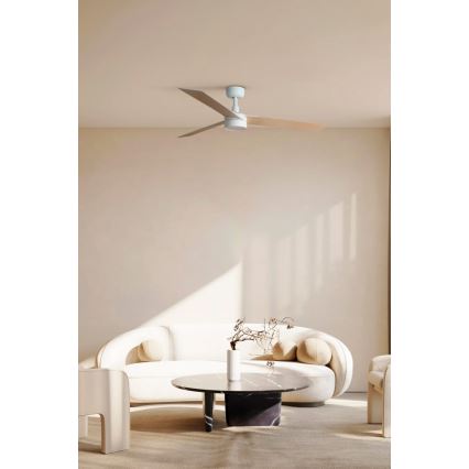 FARO 34297-1TW - LED-dæmpbar loftventilator RUDDER L LED/20W/230V 2700/3000/4000K Ø 132 cm + fjernbetjening