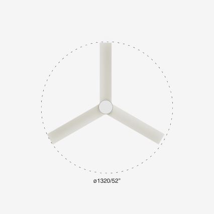 FARO 34297-1TW - LED-dæmpbar loftventilator RUDDER L LED/20W/230V 2700/3000/4000K Ø 132 cm + fjernbetjening