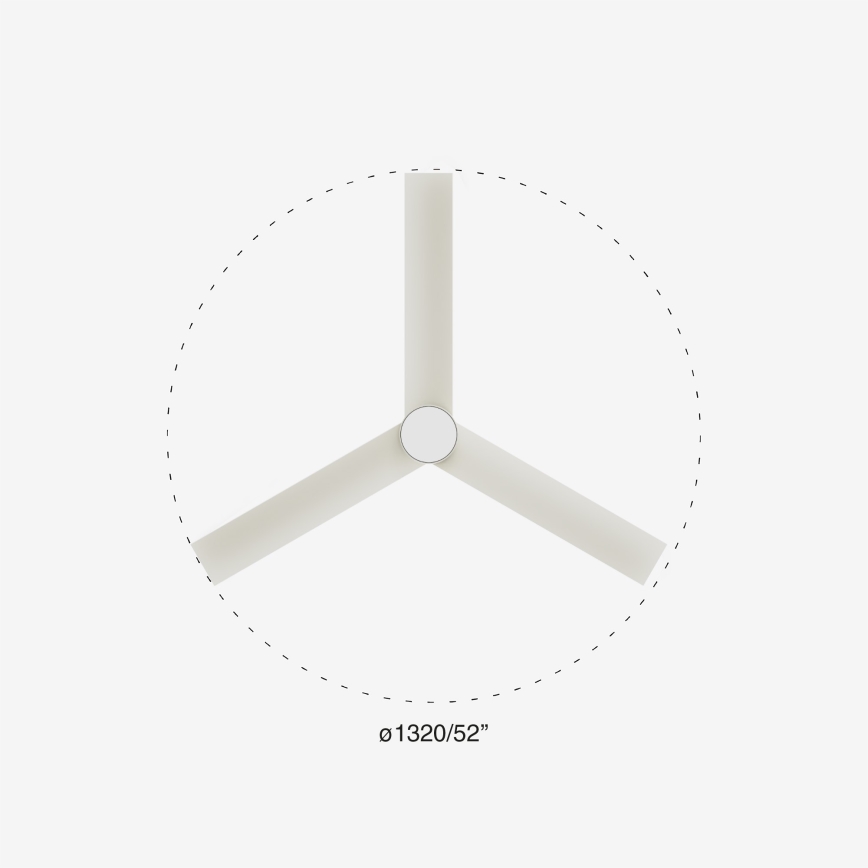FARO 34297-1TW - LED ventilator dæmpbar RUDDER L LED/20W/230V 2700/4000/6500K diameter 132 cm + fjernbetjening