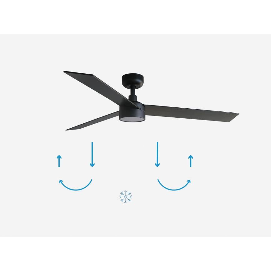FARO 34298-1TW - LED ventilator dæmpbar RUDDER L LED/20W/230V 2700/4000/6500K diameter 132 cm + fjernbetjening