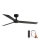 FARO 34298WP - Loftventilator RUDDER L sort diameter 132 cm SMART + fjernbetjening