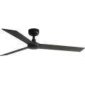 FARO 34298WT - Loftventilator RUDDER L sort/wenge diameter 132 cm Wi-Fi Tuya + fjernbetjening