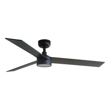 FARO 34298WT1S - LED Dæmpbar loftventilator RUDDER L LED/18W/230V 2700/3000/4000K Ø 132 cm brun/sort Wi-Fi Tuya + fjernbetjening