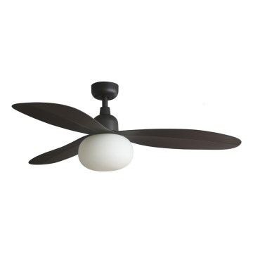 FARO 34301-11L - Loftventilator PALMA 1xE27/15W/230V brun Ø 129 cm IP44 + fjernbetjening