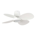 FARO 34315SWT - LED-dæmpbar loftventilator KLOVER S, LED 20 W, 230 V, 2700/3000/4000 K, Ø 80 cm, hvid, Wi‑Fi (Tuya) + fjernbetjening