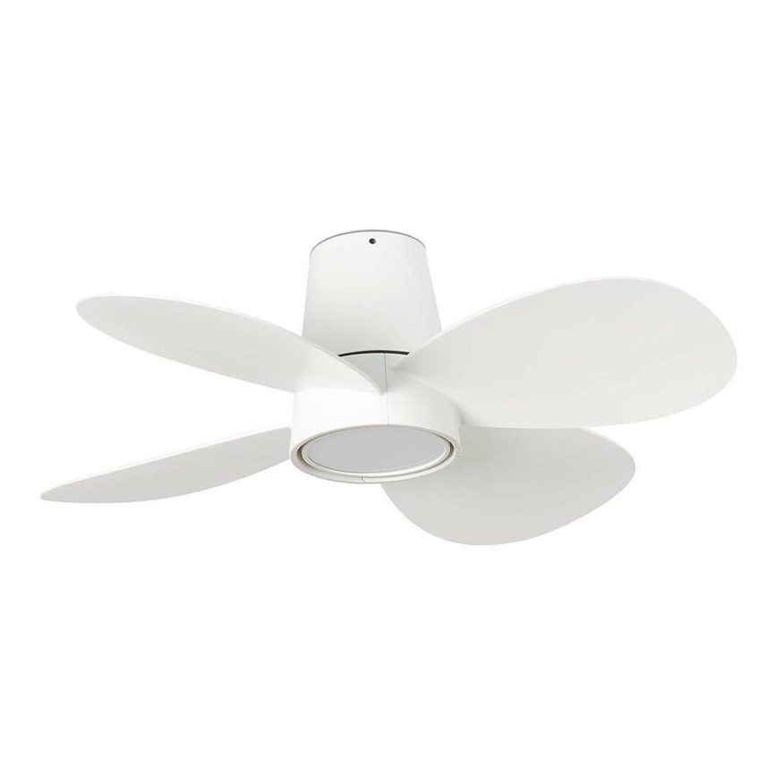 FARO 34315WT - LED loftventilator dæmpbar KLOVER TUB S LED/20W/230V 2700/4000/6500K hvid diameter 80 cm Wi-Fi Tuya + fjernbetjening