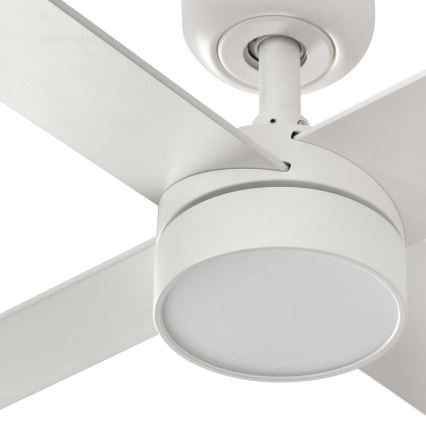 FARO 34355-1TW - LED loftventilator dæmpbar RUDDER L LED/20W/230V hvid/beige diam. 132 cm + fjernbetjening
