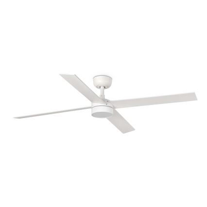 FARO 34355WT-1TW - LED-dæmpbar loftventilator RUDDER L LED/18W/230V 2700/3000/4000K hvid/beige Ø 132 cm Wi-Fi Tuya + fjernbetjening