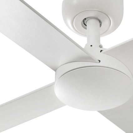 FARO 34355WT - Loftventilator RUDDER L hvid/beige diameter 132 cm Wi-Fi Tuya + fjernbetjening