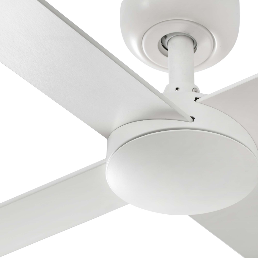 FARO 34355WT - Loftventilator RUDDER L hvid/beige diameter 132 cm Wi-Fi Tuya + fjernbetjening