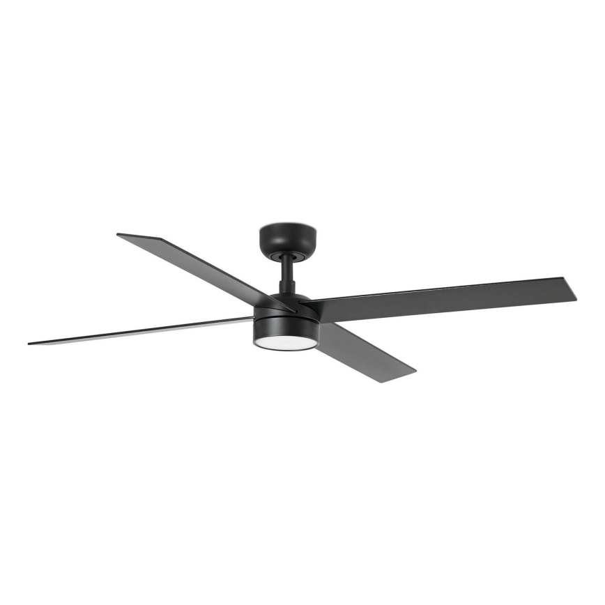FARO 34356-1TW - LED loftventilator dæmpbar RUDDER L LED/20W/230V sort/brun diameter 132 cm + fjernbetjening
