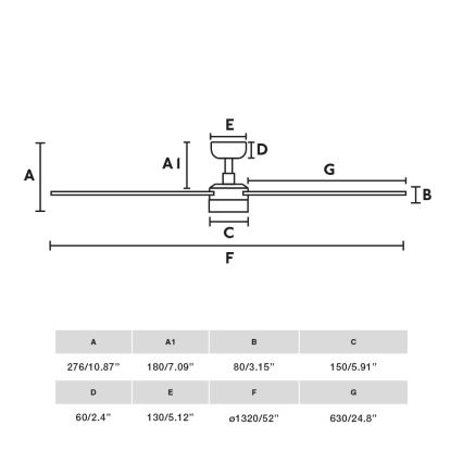 FARO 34356-1TW - LED loftventilator dæmpbar RUDDER L LED/20W/230V sort/brun diameter 132 cm + fjernbetjening
