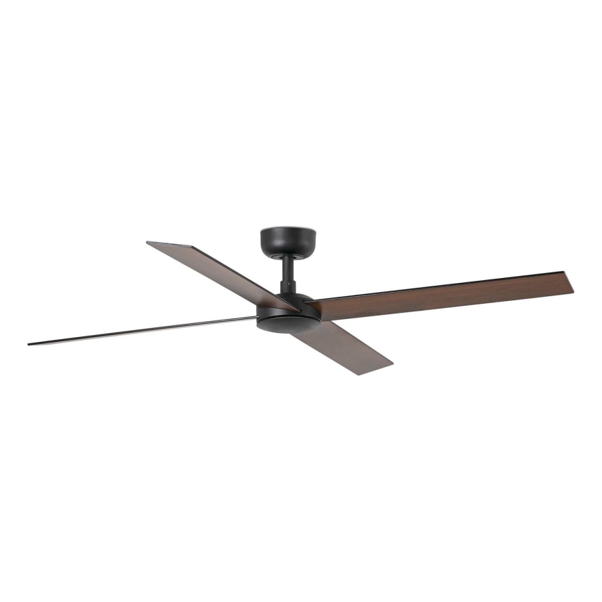 FARO 34356 - Loftventilator RUDDER L brun/sort diameter 132 cm + fjernbetjening