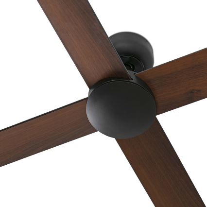 FARO 34356 - Loftventilator RUDDER L brun/sort diameter 132 cm + fjernbetjening