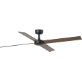 FARO 34356WT - Loftventilator RUDDER L brun/sort diameter 132 cm Wi-Fi Tuya + fjernbetjening