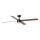 FARO 34356WT1S - LED-dæmpbar loftventilator RUDDER L LED/18W/230V 2700/3000/4000K Ø 132 cm brun/sort Wi‑Fi Tuya + fjernbetjening