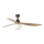 FARO 34360WT-11L - Loft ventilator OUTWOOD L 1xE27/15W/230V brun/Sort pr. 150 cm Wi-Fi Tuya IP44 + fjernbetjening
