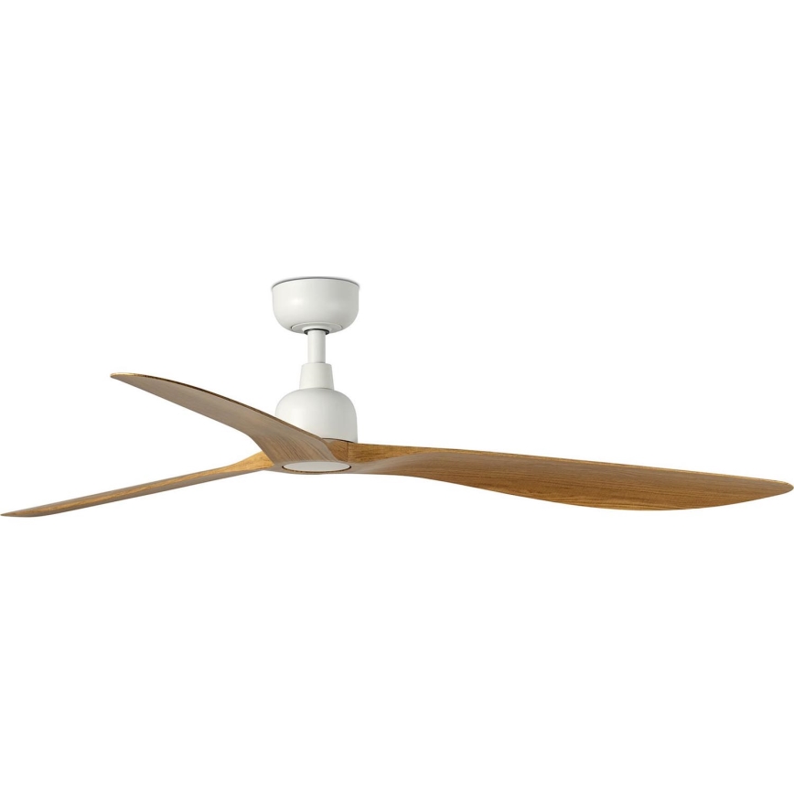 FARO 34361 - Loftventilator OUTWOOD L brun/hvid diameter 150 cm IP44 + fjernbetjening