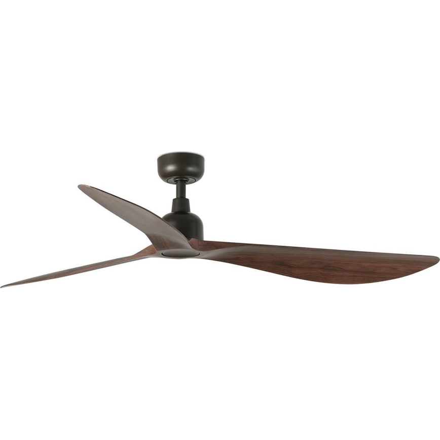 FARO 34362 - Loftventilator OUTWOOD L brun/sort diameter 150 cm IP44 + fjernbetjening