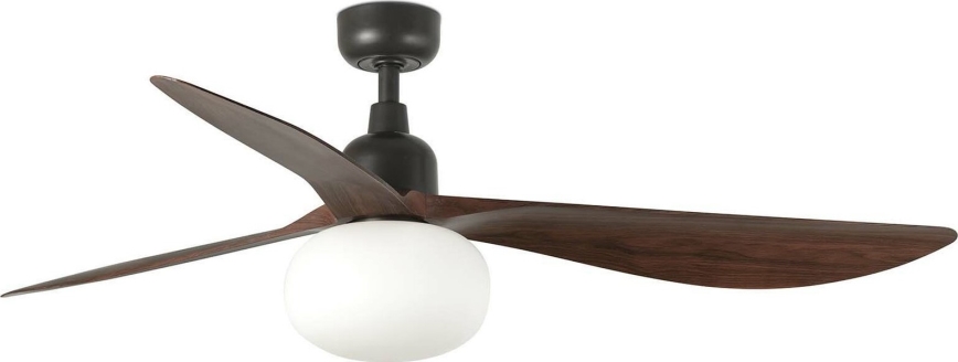 FARO 34362WT-11L - Loftventilator OUTWOOD L 1xE27/15W/230V brun/sort diameter 150 cm Wi-Fi Tuya IP44 + fjernbetjening
