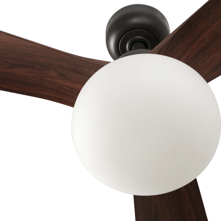 FARO 34362WT-11L - Loftventilator OUTWOOD L 1xE27/15W/230V brun/sort diameter 150 cm Wi-Fi Tuya IP44 + fjernbetjening