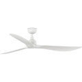 FARO 34363 - Loftventilator OUTWOOD L hvid diameter 150 cm IP44 + fjernbetjening