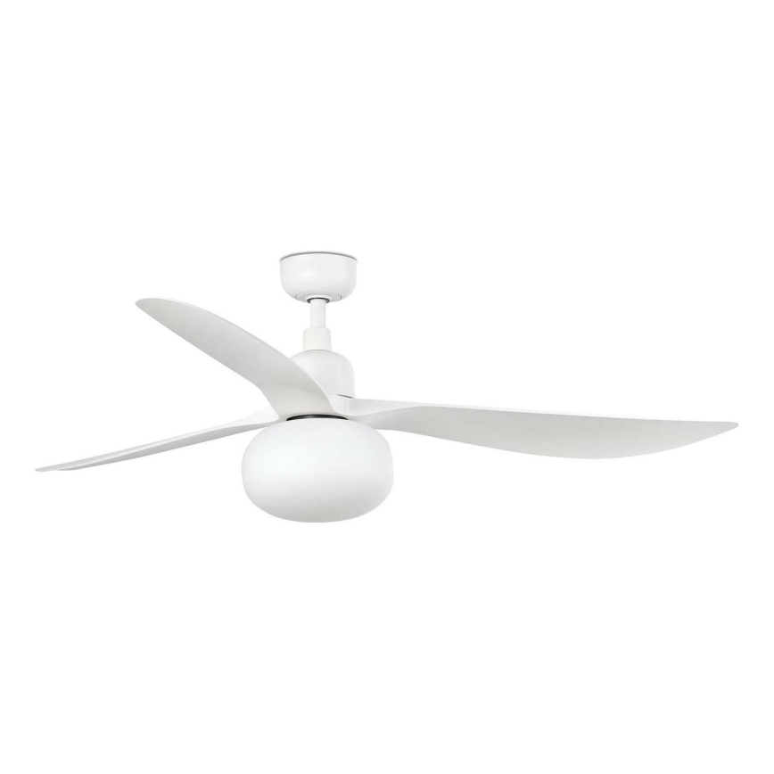 FARO 34363WT-11L - Loftventilator OUTWOOD L 1xE27/15W/230V hvid diameter 150 cm Wi-Fi Tuya IP44 + fjernbetjening