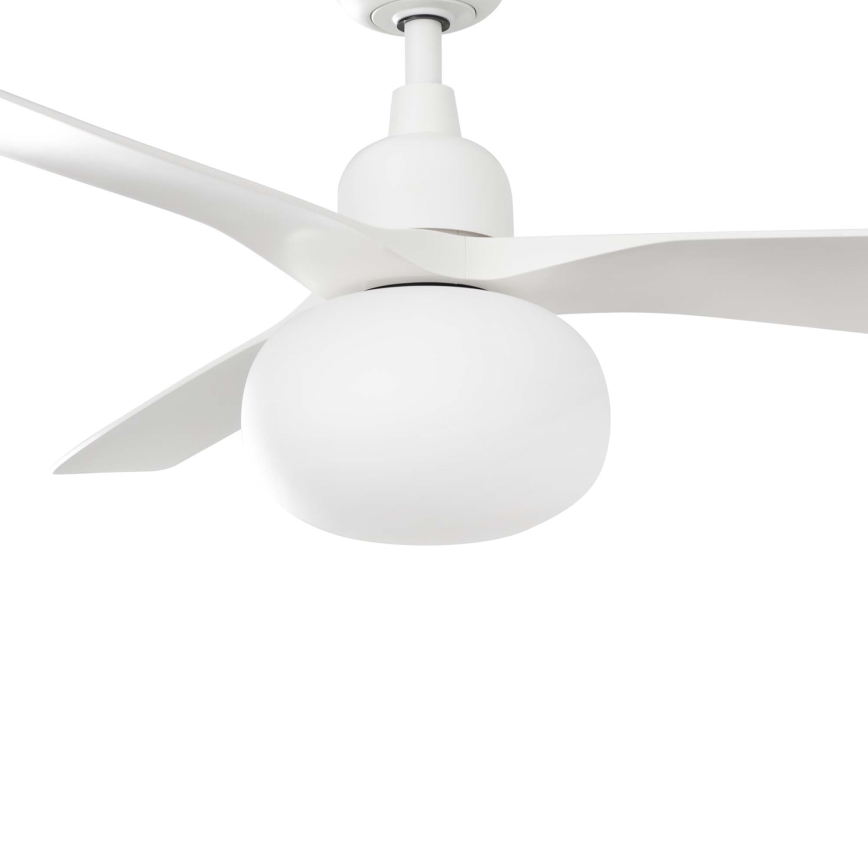 FARO 34363WT-11L - Loftventilator OUTWOOD L 1xE27/15W/230V hvid diameter 150 cm Wi-Fi Tuya IP44 + fjernbetjening