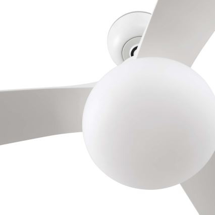 FARO 34363WT-11L - Loftventilator OUTWOOD L 1xE27/15W/230V hvid Ø 150 cm Wi-Fi Tuya IP44 + fjernbetjening